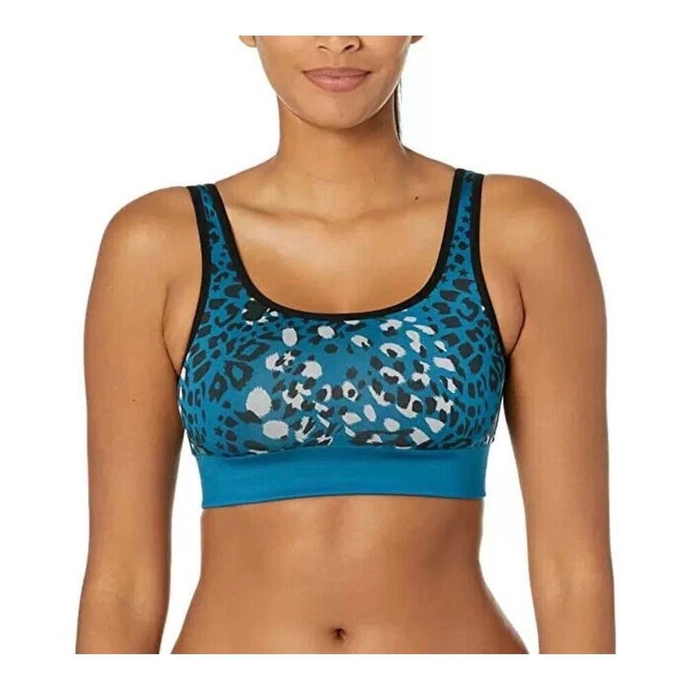NWT Cor Designed by Ultracor Leopard Star Fest Sports Bra Blue - Size: Small